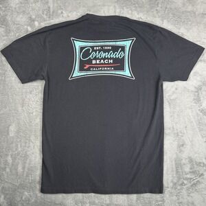 Coastal Classics Graphic T-Shirt Men's L Black Coronado Beach California Beach